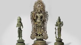 Esculturas de bronze budistas que a Austrália vai devolver ao Camboja