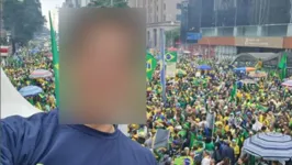 Felipe durante apoio a Bolsonaro