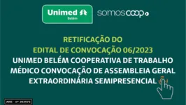 Edital foi retificado. Assembleia está confirmada para 7 de novembro deste ano