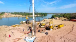 Obras da nova ponte sobre o Itacaiúnas continuam avançando