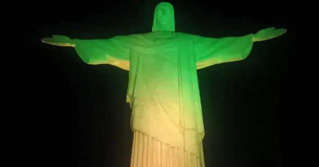 Imagem ilustrativa da notícia Cristo Redentor será verde e amarelo para estreia da seleção