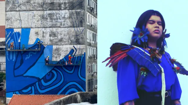 Imagem ilustrativa da notícia Artista indígena assina arte em prédio da cidade de Belém