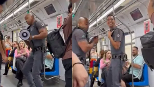 Imagem ilustrativa da notícia Vídeo: guardas dançam Bruno Mars e animam metrô em São Paulo
