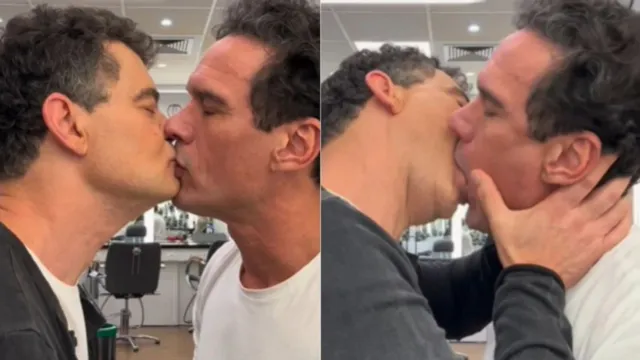 Imagem ilustrativa da notícia Carmo Dalla Vecchia e Domingos protagonizam beijão na web