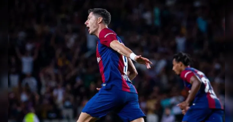 Imagem ilustrativa da notícia Barcelona vence de virada com dois gols de Lewandowski