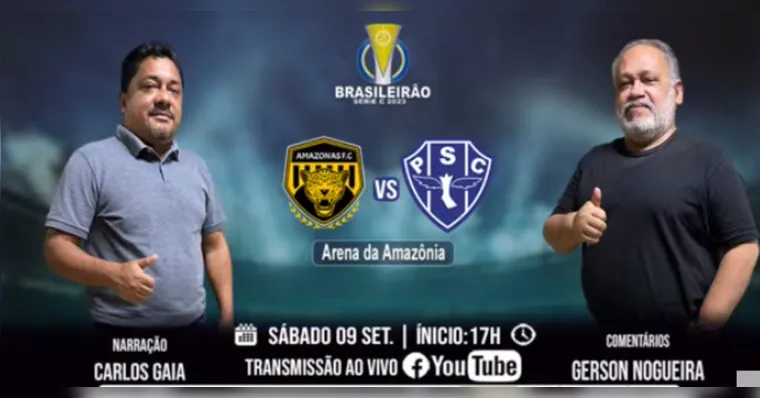 Imagem ilustrativa da notícia Tem Jogo no DOL! Ouça Amazonas X Paysandu pela Série C