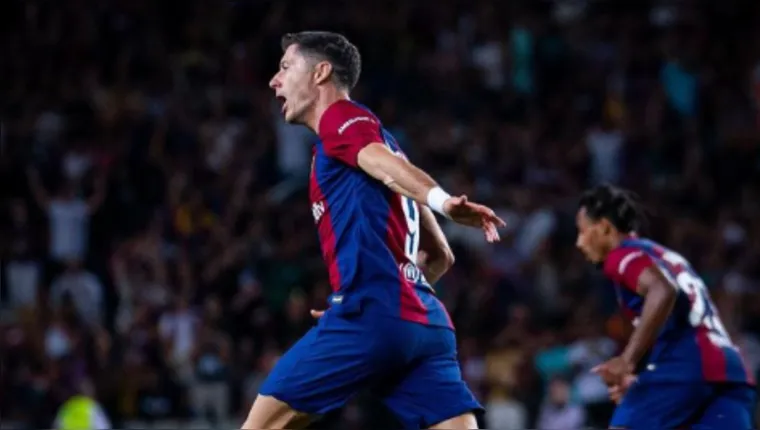 Imagem ilustrativa da notícia Barcelona vence de virada com dois gols de Lewandowski
