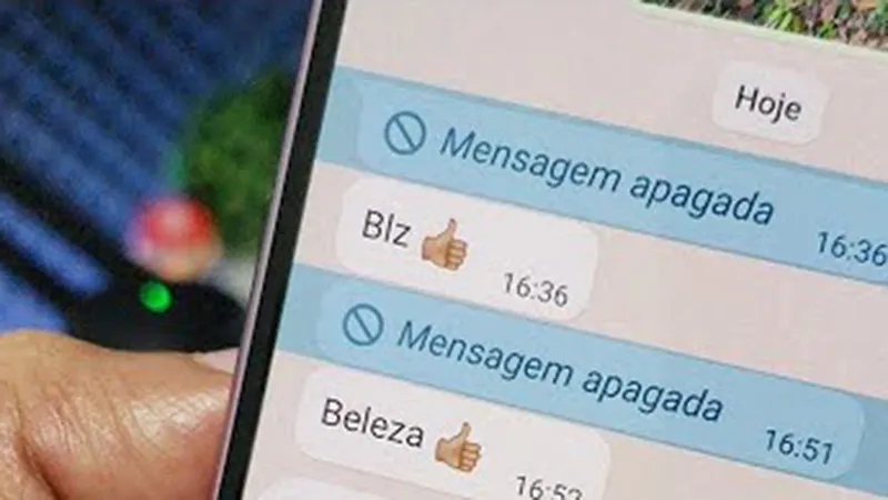 Dá para bisbilhotar mensagens apagadas