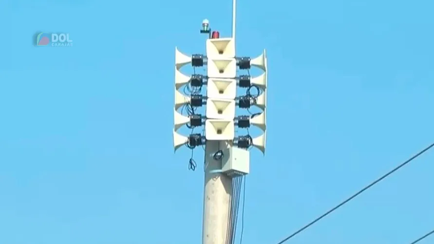 As sirenes foram instaladas em diversos pontos de Tucuruí