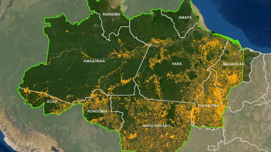 Mapa da Amazônia Legal: zoneamento permite disciplinar ocupação e exploração da região.