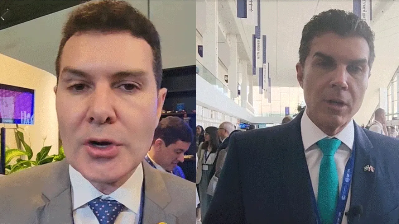 O ministro das Cidades, Jader Filho, e o governador do Pará, Helder Barbalho.