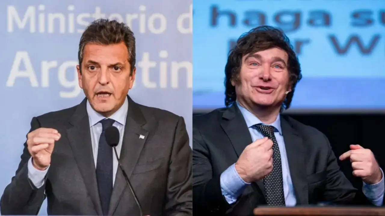 Sergio Massa e Javier Milei disputam presidência da Argentina neste domingo (19)