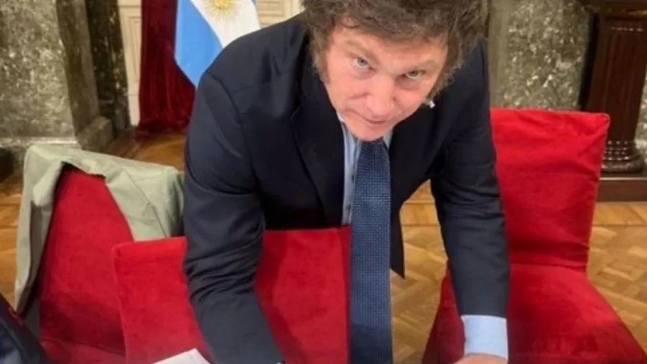 O presidente eleito da Argentina, Javier Milei