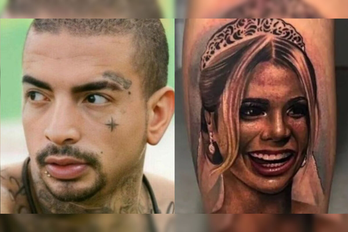 Após término do casamento, MC Guimê cobre tatuagem com o rosto de Lexa