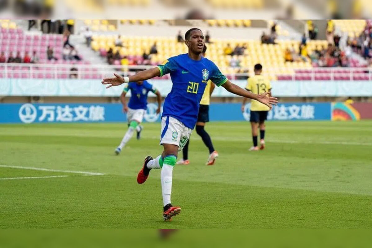 Estêvão rasga roteiro com dois gols, Brasil bate Equador e vai às