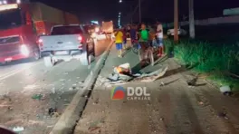 Acidente ocorreu na noite do último domingo (3)