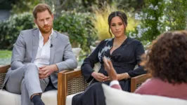 Príncipe Harry e Meghan Markle em entrevista à Oprah Winfrey