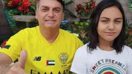 A filha de Bolsonaro completou 14 anos.