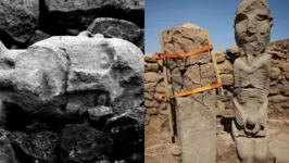 Estátua de 11 mil anos de homem gigante segurando pênis foi descoberta na Turquia