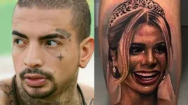 MC Guimê e a antiga tatuagem com o rosto de Lexa