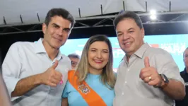 Helder Barbalho, Luziane Solon e Deputado Chicão.