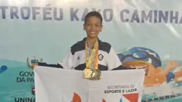 Jonatas conquistou seis medalhas, sendo duas de ouro pelo Clube do Remo.