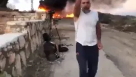 O jornalista estava fazendo imagens da guerra quando foi atingido por uma bomba