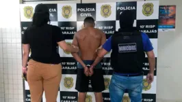 O suspeito foi preso em cumprimento de mandado de prisão