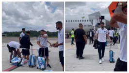 Jogadores do Paysandu chegam em Belém para grande festa ao lado da torcida.