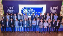 Representantes dos clubes participantes da Liga Forte Futebol