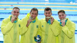 Equipe masculina é ouro no revezamento 4x200m livre no Pan de Santiago