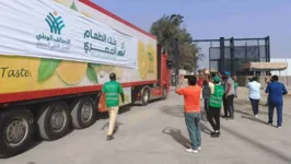 Esse é o terceiro comboio de caminhões com ajuda humanitária a entra em Gaza