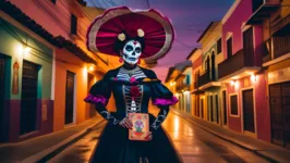 La Catrina é um das principais figuras do Día de Los Muertos, que acontece no México