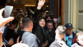 O candidato ultraliberal chegou "causando" na votação