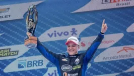 Felipe Massa na comemoração do título