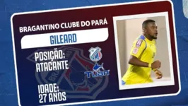 Gileard é mais um atacante anunciado no elenco Bragantino