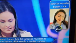 Nefertite Amanajás confirmou a resposta de Jullie Dutra na "pergunta do milhão".