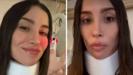 Bianca Andrade no hospital após acidente.
