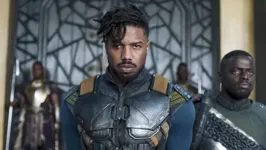 O ator Michael B. Jordan, de 'Pantera Negra'.