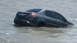 Veículo estava sem motorista quando caiu no rio