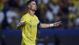 Cristiano Ronaldo após marcar gol no jogo  do  Al Nassr contra o Damac