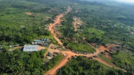 Imagem aérea da região onde se encontra a Terra Indígena Apyterewa.