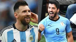 Amigos e ex-colegas de Barcelona, Messi e Suárez se reencontram mais uma vez defendendo as tradicionais camisas de Argentina e Uruguai.