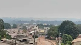 Fumaça de queimadas em Santarém.