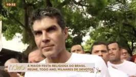 Governador Helder Barbalho se emocionou ao falar sobre o Círio de Nazaré.