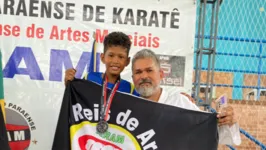 Edgar trouxe Odeli para o karatê. Pai e filho vem somando medalhas no esporte