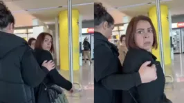 Momento em que brasileira é ofendida por mulher portuguesa