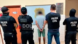 Policiais civis prenderam o foragido da justiça