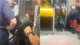 Momento em que Carla Zambelli desmaiou em aeroporto