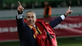 Sylvinho classifica a Albânia para a Eurocopa 2024.